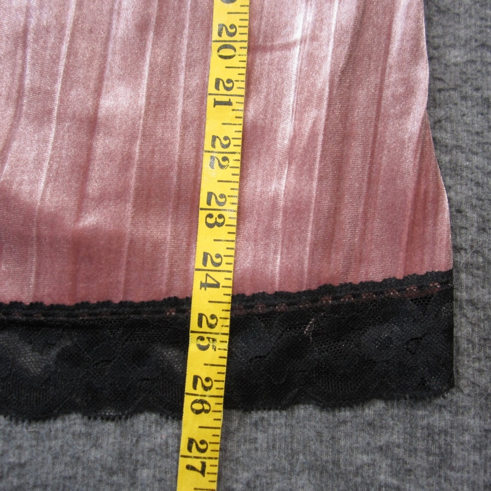 No Boundaries Velvet Lace Trim Tank Top Womens‎ M Pink Black Cami Coquette Y2k - Picture 5 of 7